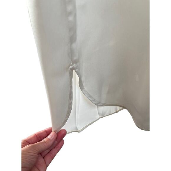 Vtg Etienne Bridal White Satin Nightgown~Nightshirt Sz M~feminine - Picture 5 of 8